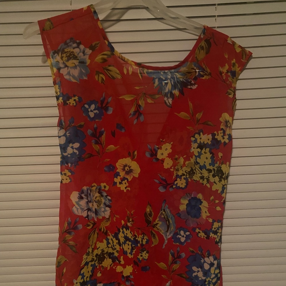 Sheer floral top